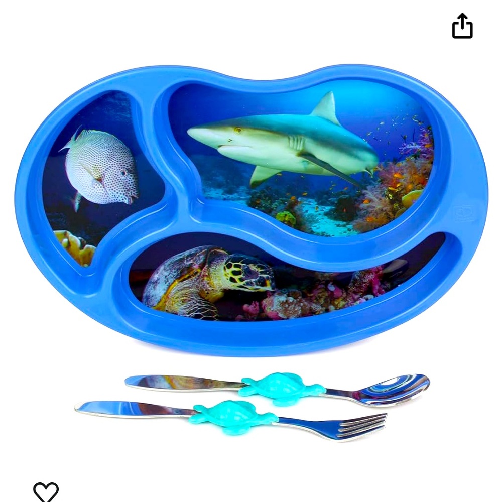 Kids Divided Plate w/Utensils